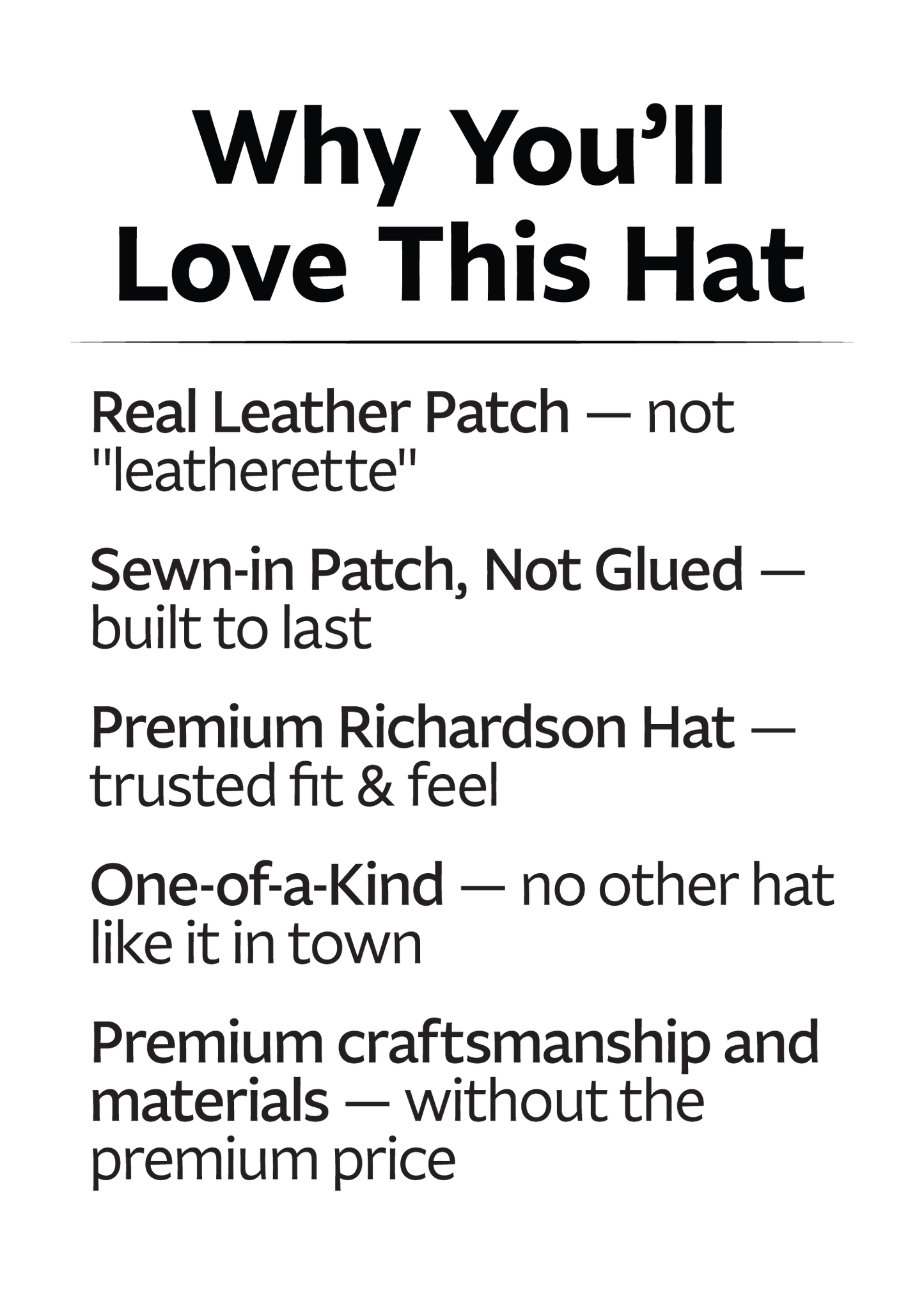 Richardson 112 Leather Patch Hat