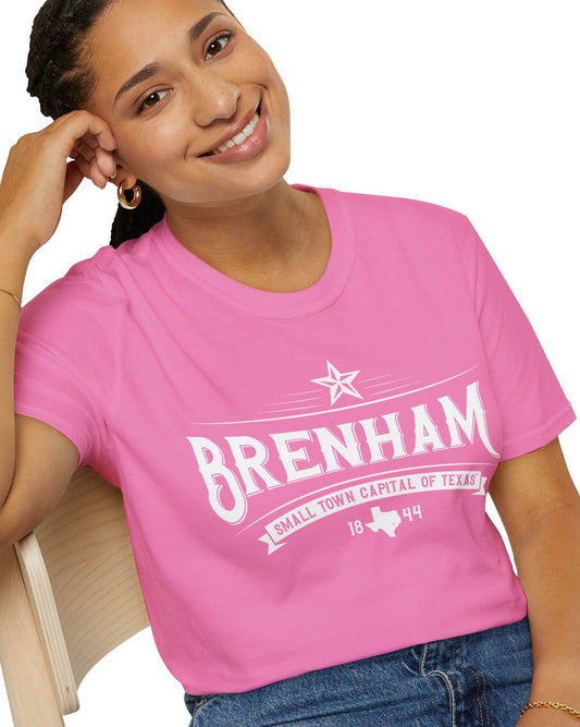 Pink Small Town Capital of Texas® Tee
