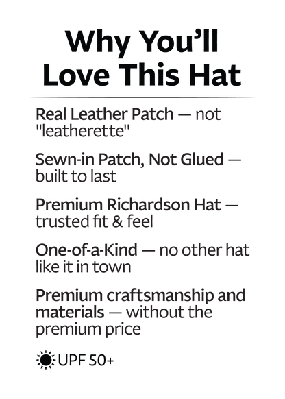 Leather Patch Rope Hat