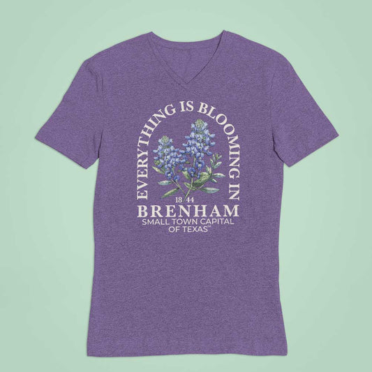 Everything Is Blooming V-Neck Tee